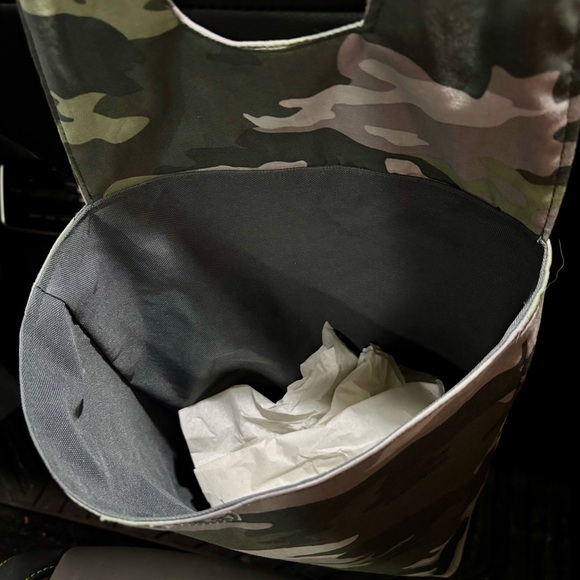 Car Trash/Utility Tote Bag Camo 9” wide x 4” deep x 12”‎ long 10” strap Handmade - Picture 3 of 6